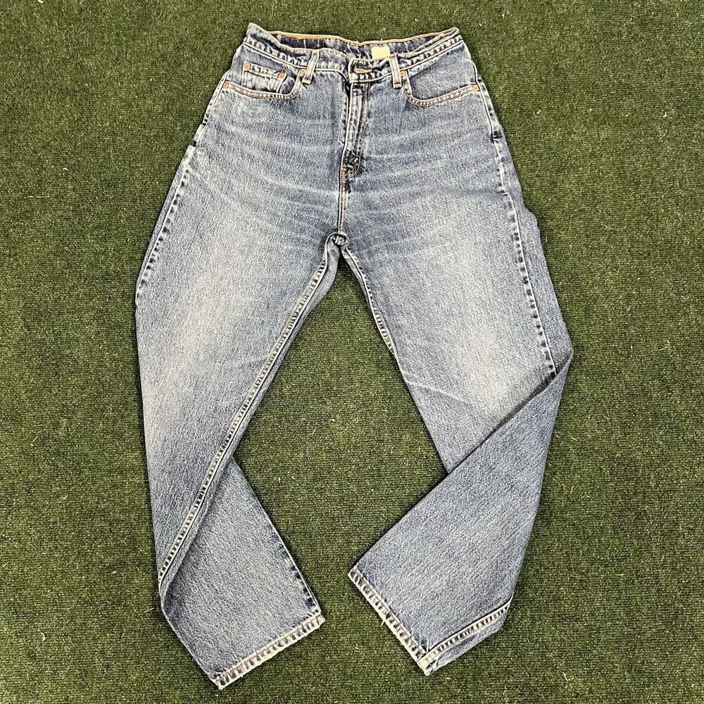 Vintage Levis 560 Jeans Womens 10 Long Blue Loose Fit Straight Leg Denim 90s Y2K